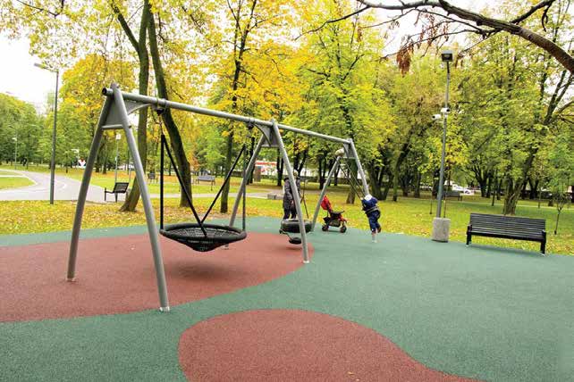 Illustrative image of a landscaped children’s play area